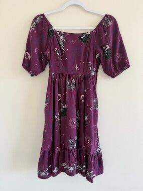 Disney Her Universe Nightmare Before Christmas Puff Sleeve Mini Dress Size XS